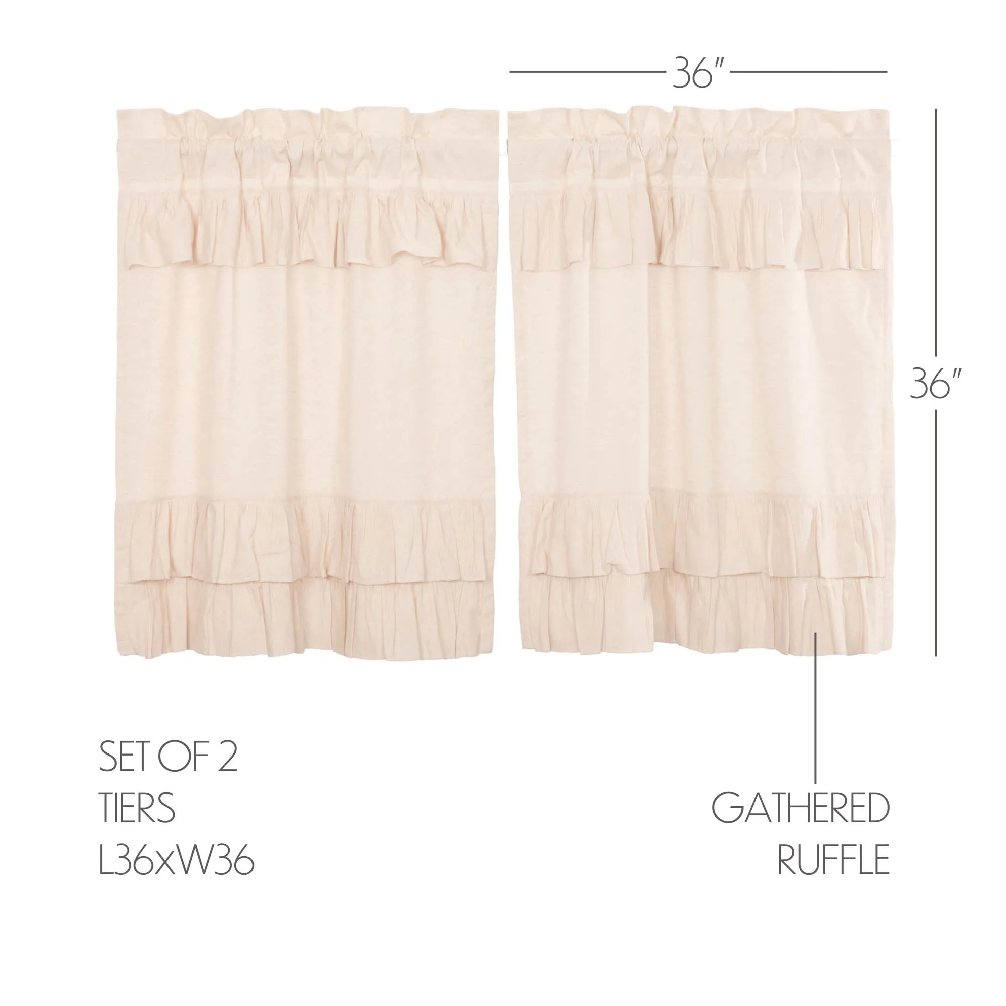 Simple Life Flax Ruffled Tier Set of 2
