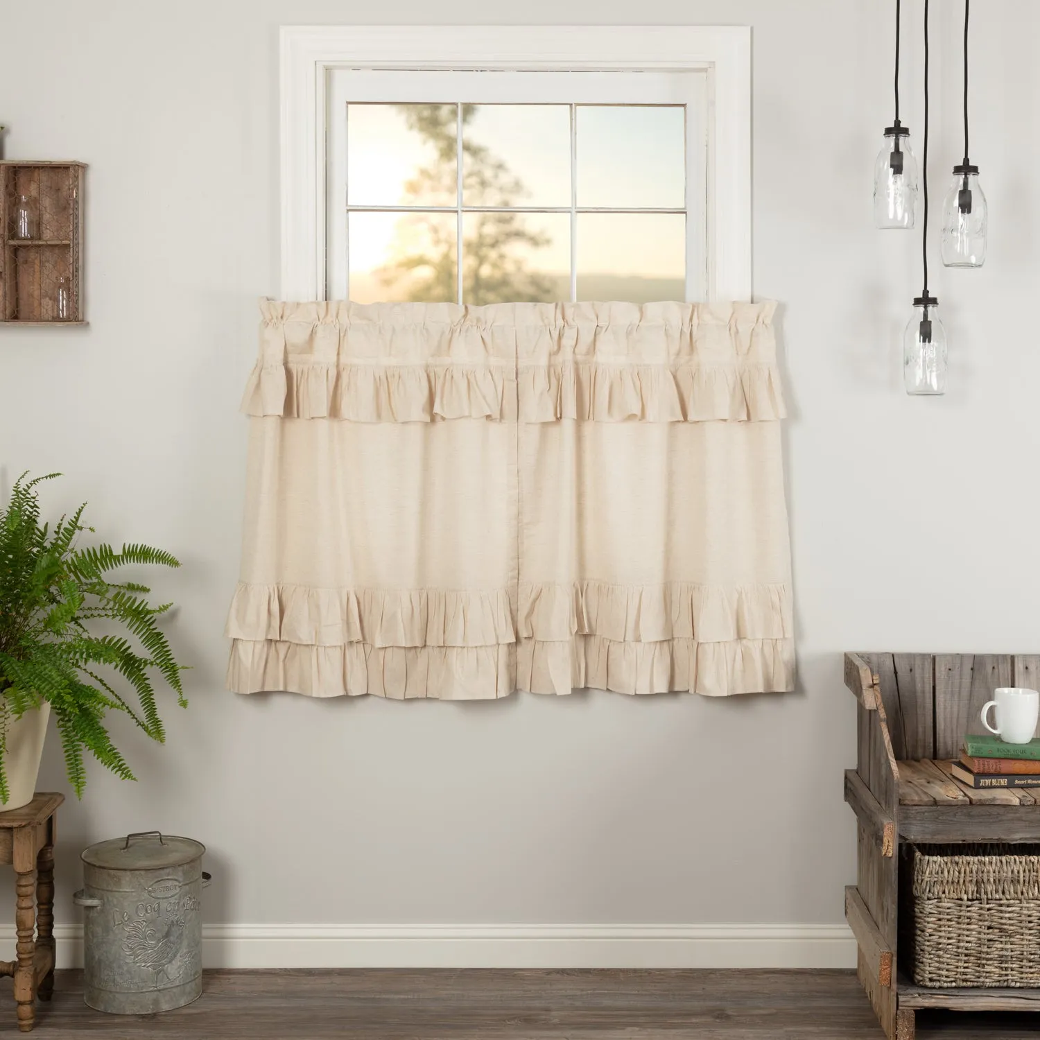 Simple Life Flax Ruffled Tier Set of 2