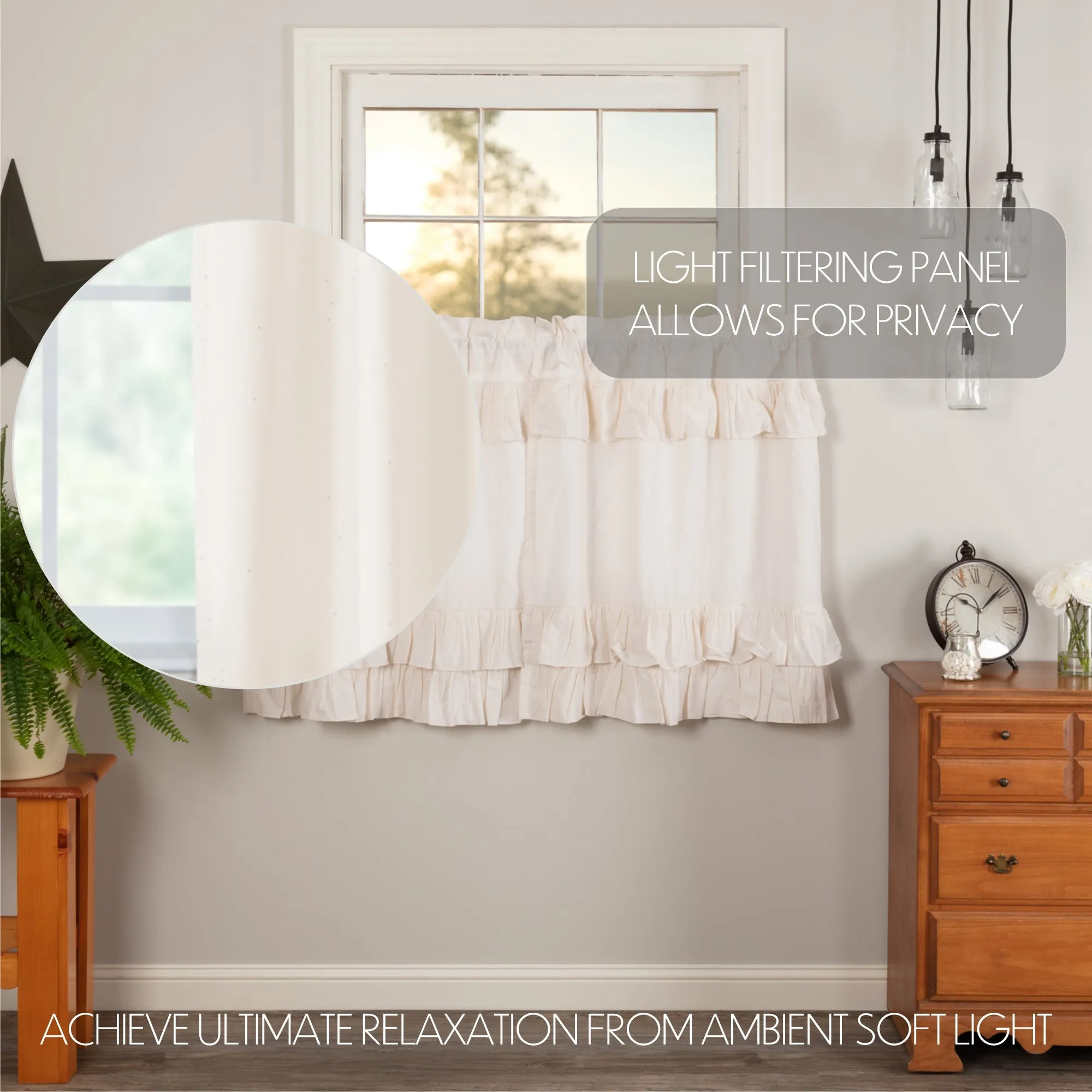 Simple Life Flax Ruffled Tier Set of 2