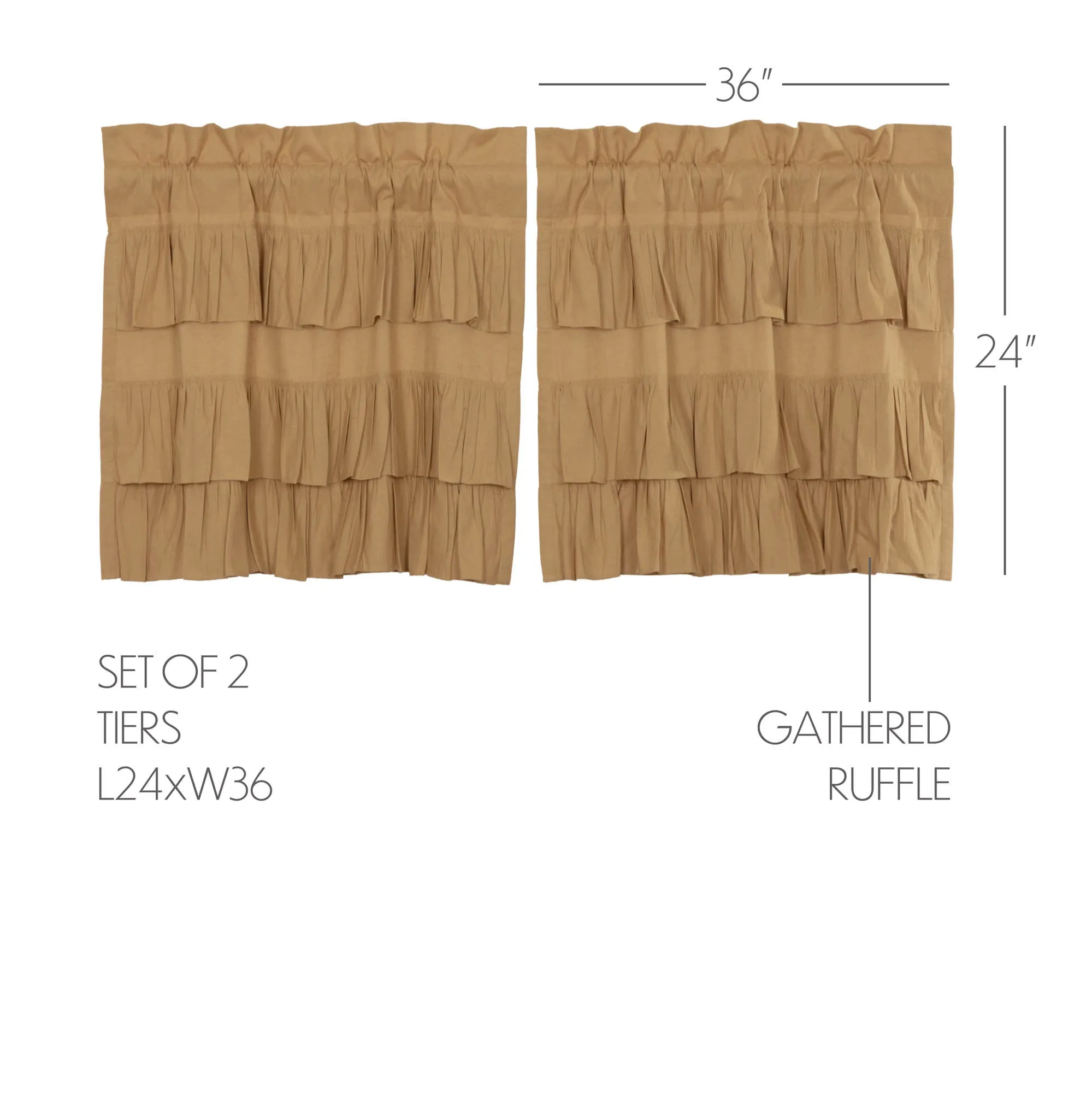 Simple Life Flax Ruffled Tier Set of 2