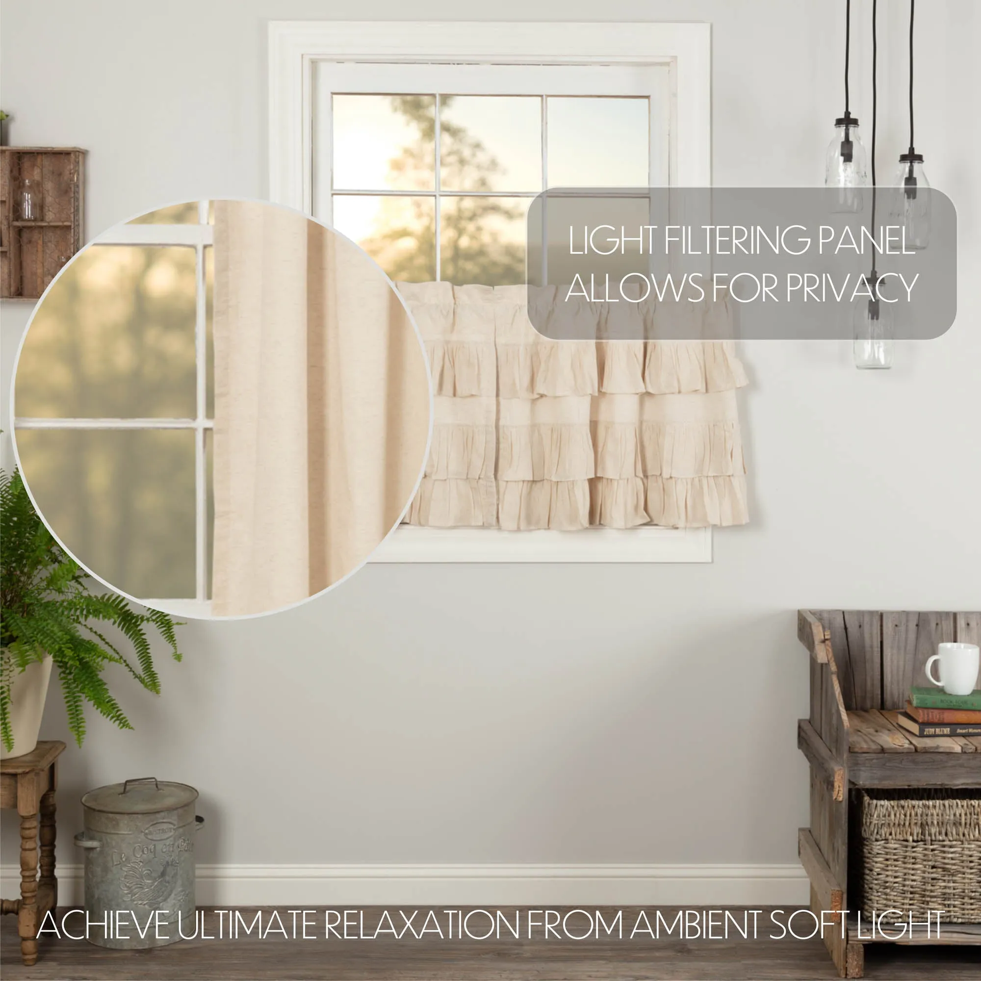 Simple Life Flax Ruffled Tier Set of 2