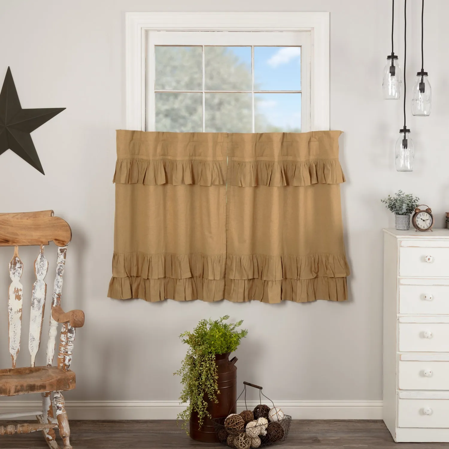 Simple Life Flax Ruffled Tier Set of 2