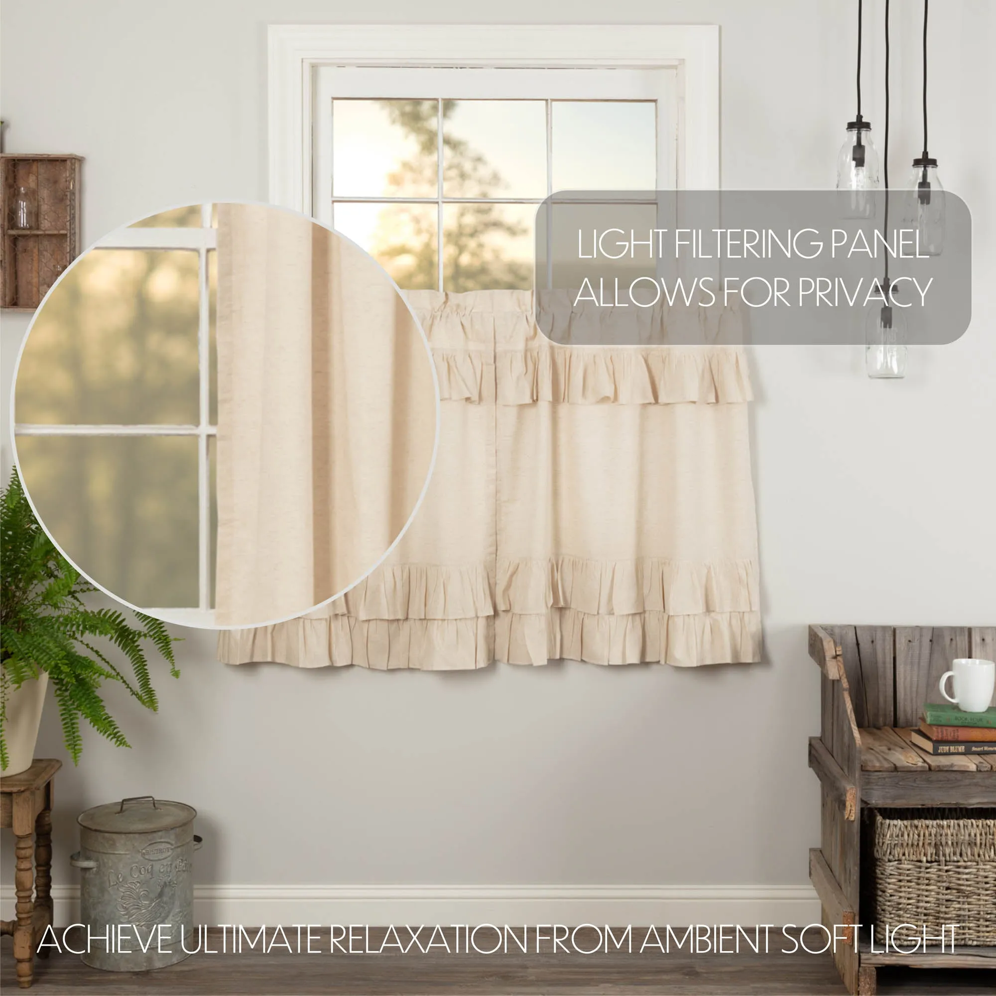 Simple Life Flax Ruffled Tier Set of 2