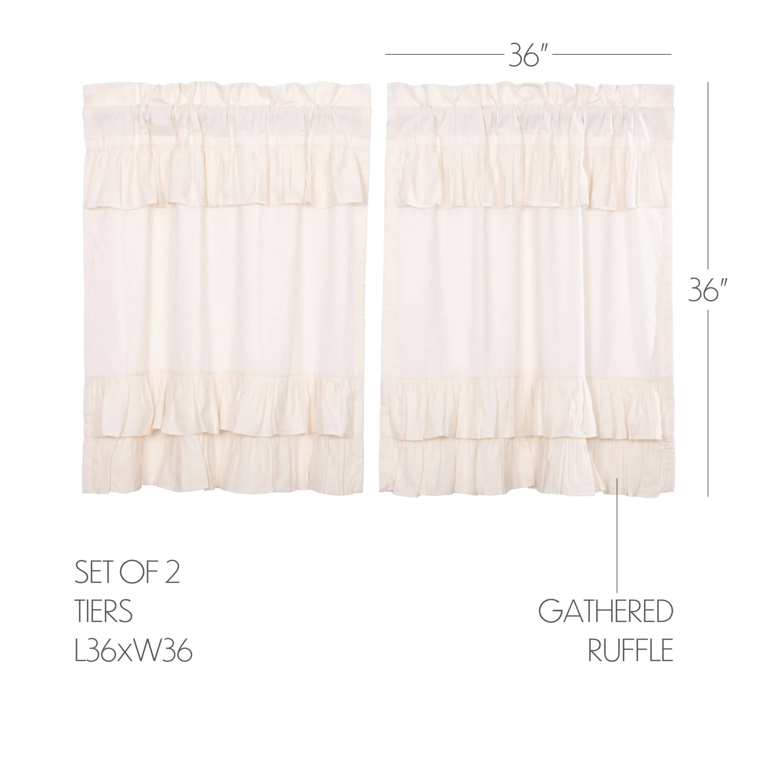Simple Life Flax Ruffled Tier Set of 2