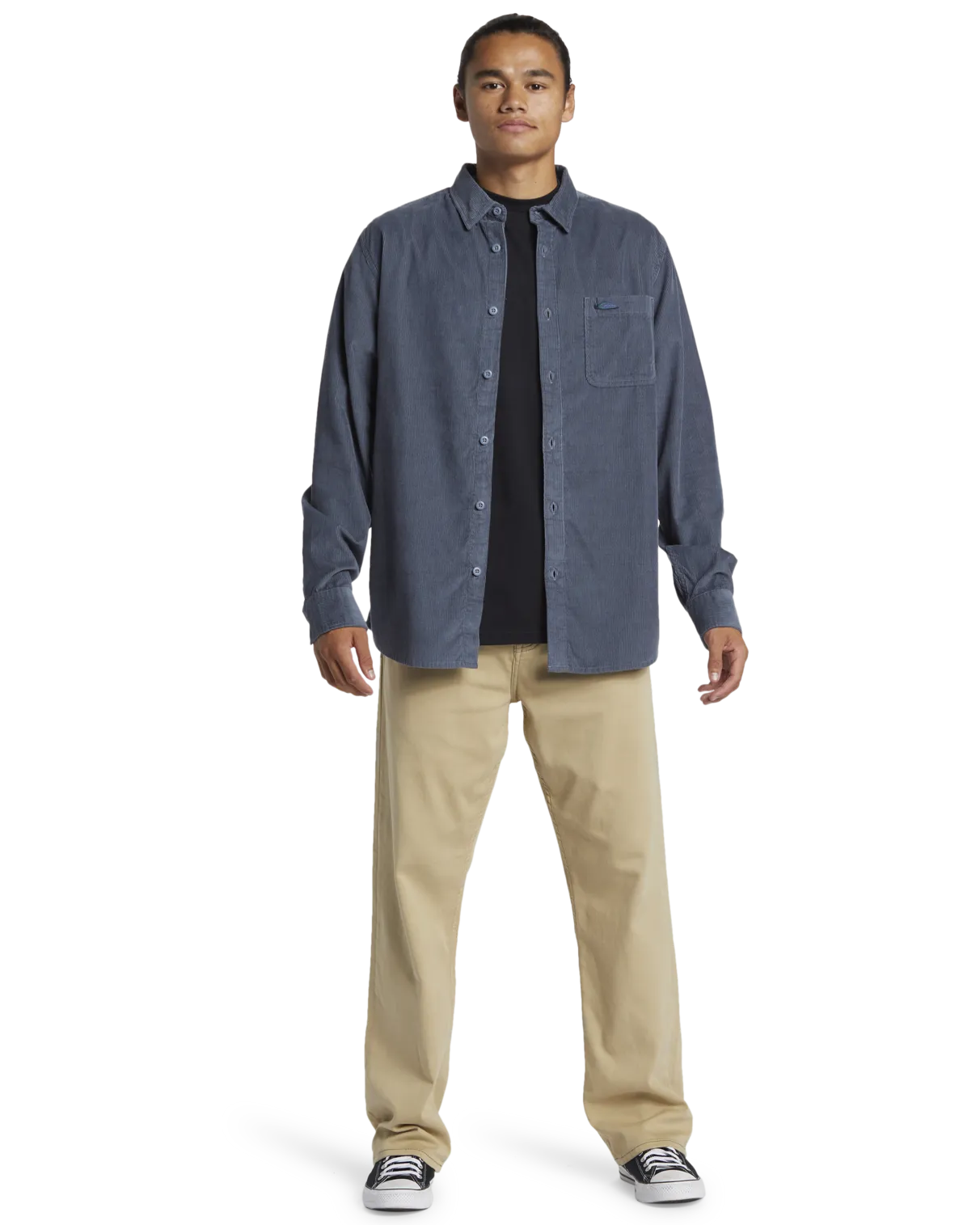 Smoke Trail Corduroy Shirt in Flint Stone