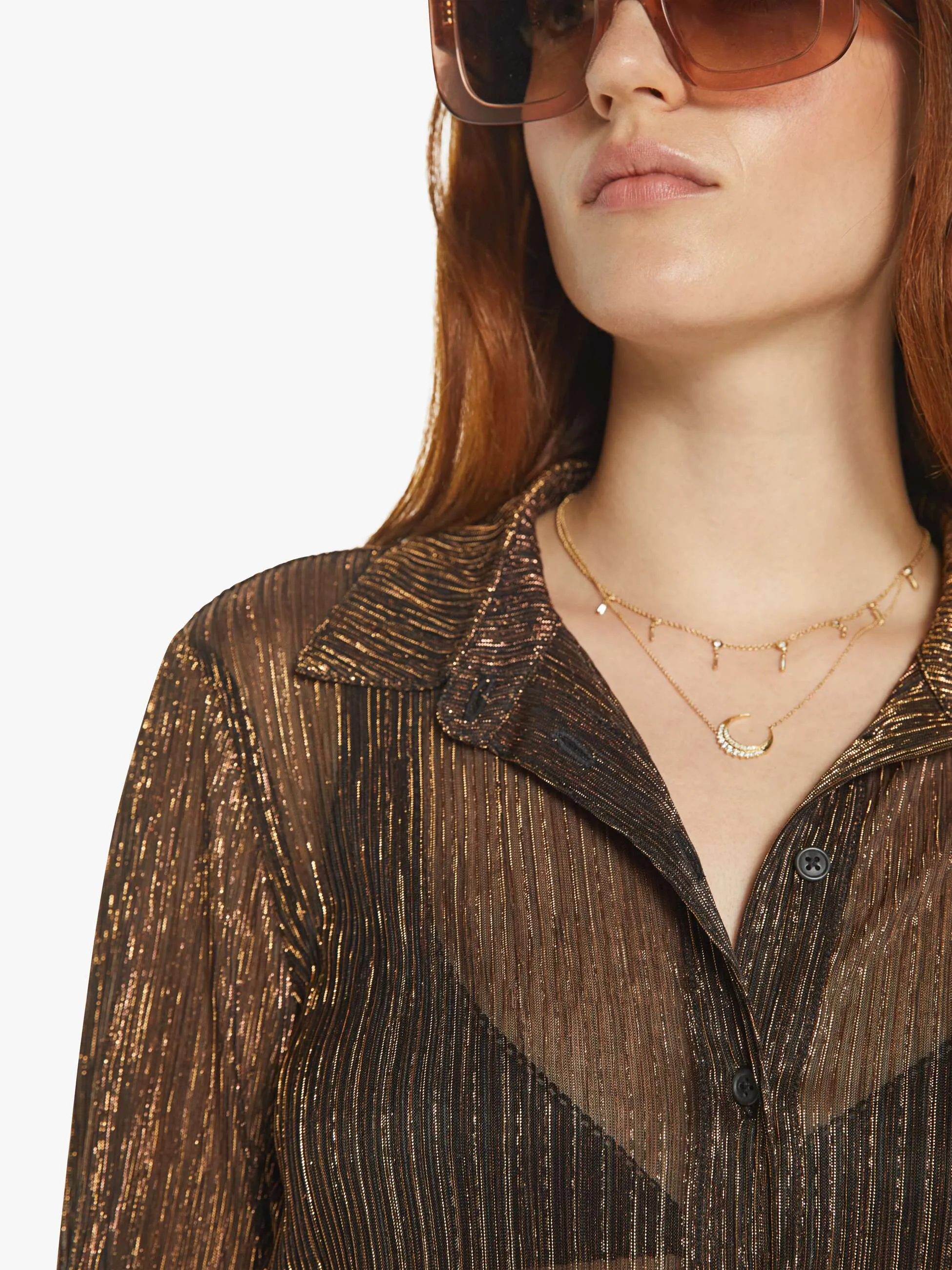 SPRWMN Fitted Button Up - Bronze
