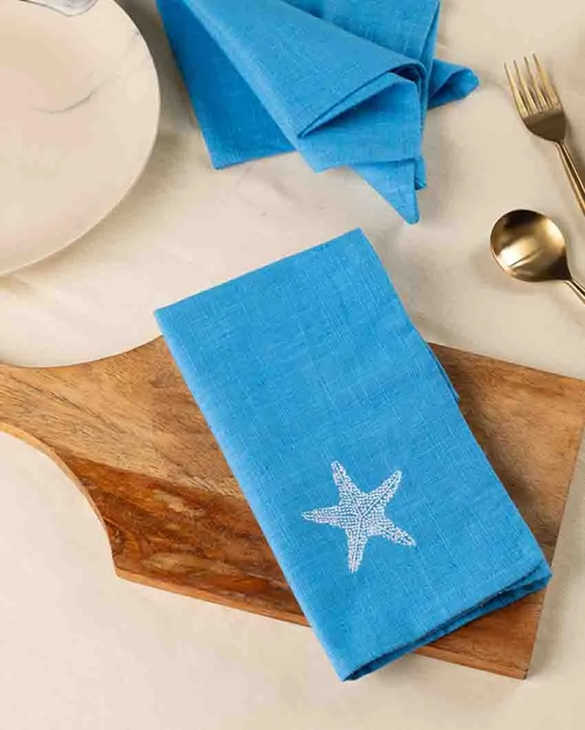 Starfish Soiree Cotton Slub Napkins