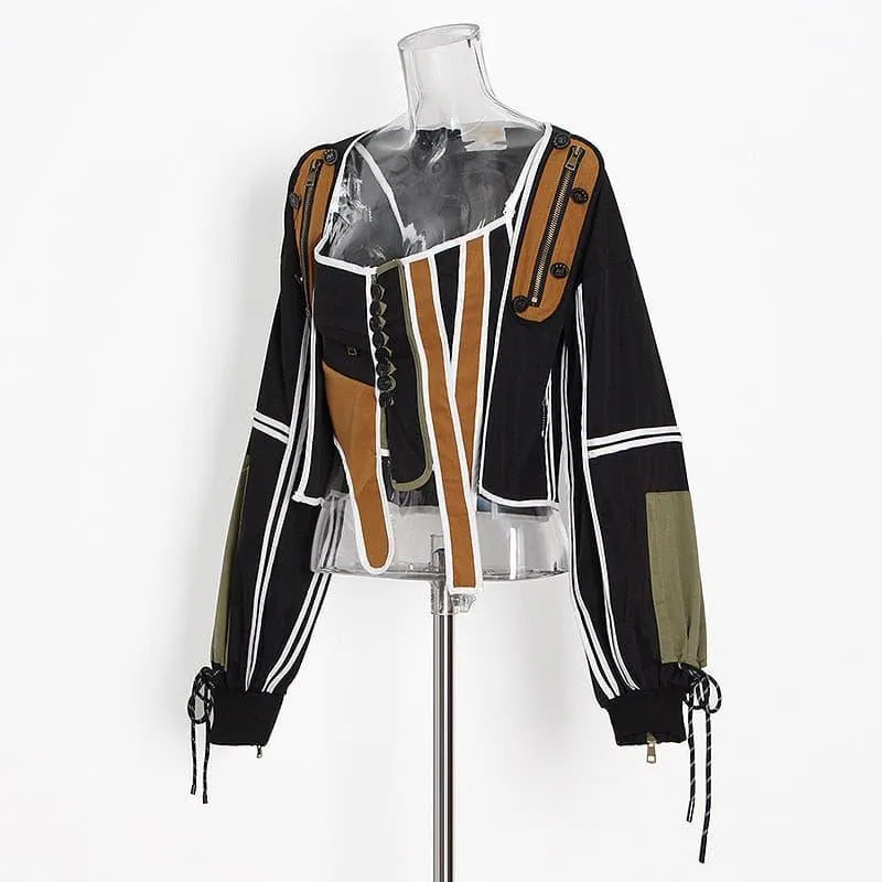 Street style design contrast color jacket