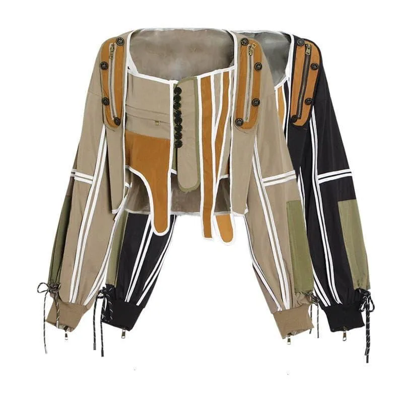 Street style design contrast color jacket