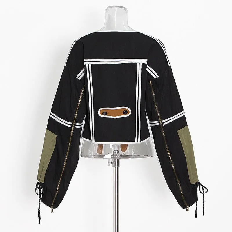 Street style design contrast color jacket
