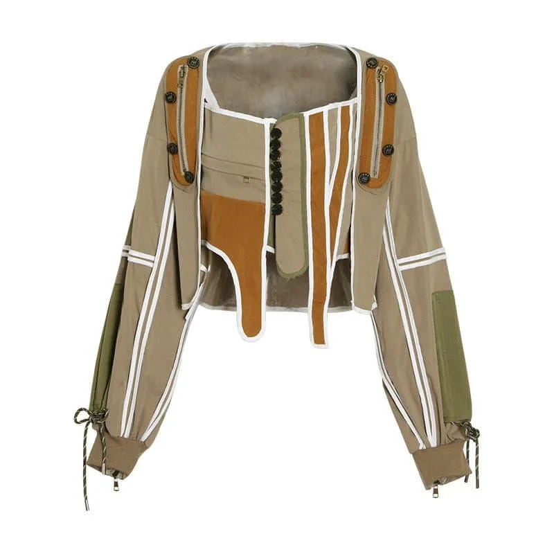 Street style design contrast color jacket