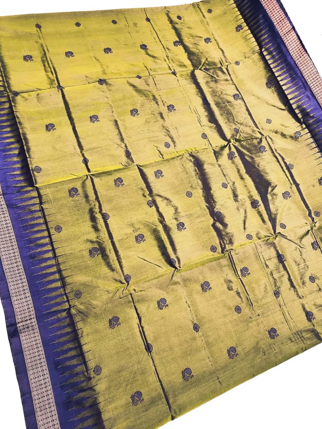 Stunning Green Handloom Ikat Pure Silk Saree from Sambalpur
