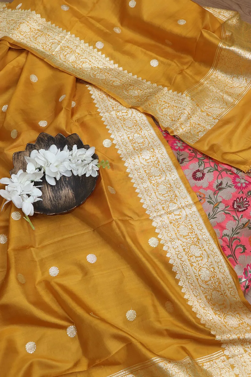 Stunning Pink Banarasi KimKhwab Silk Meenakari Suit With Banarasi Pure Katan Silk Dupatta