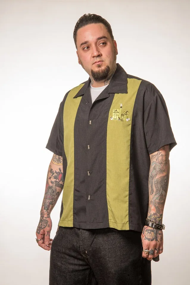 The Mickey Bowling Shirt in Black