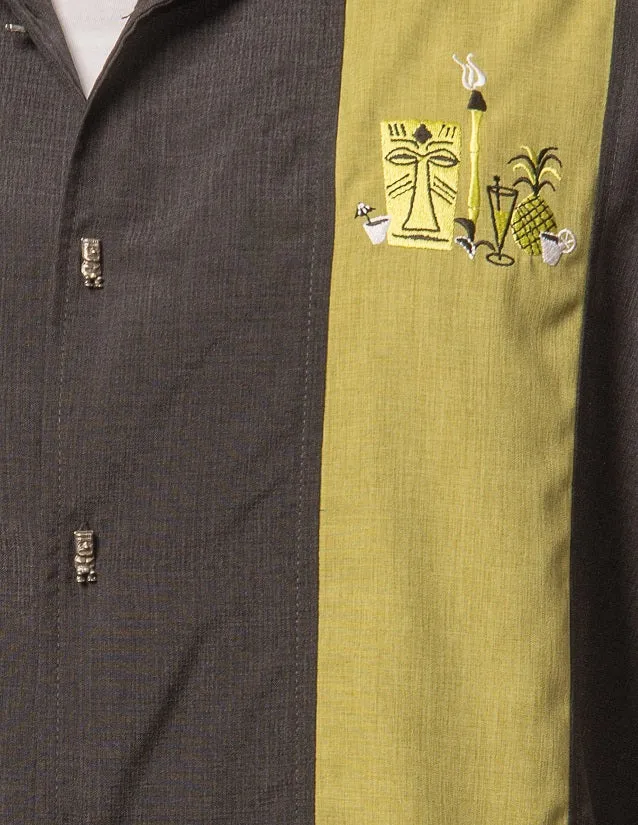 The Mickey Bowling Shirt in Black