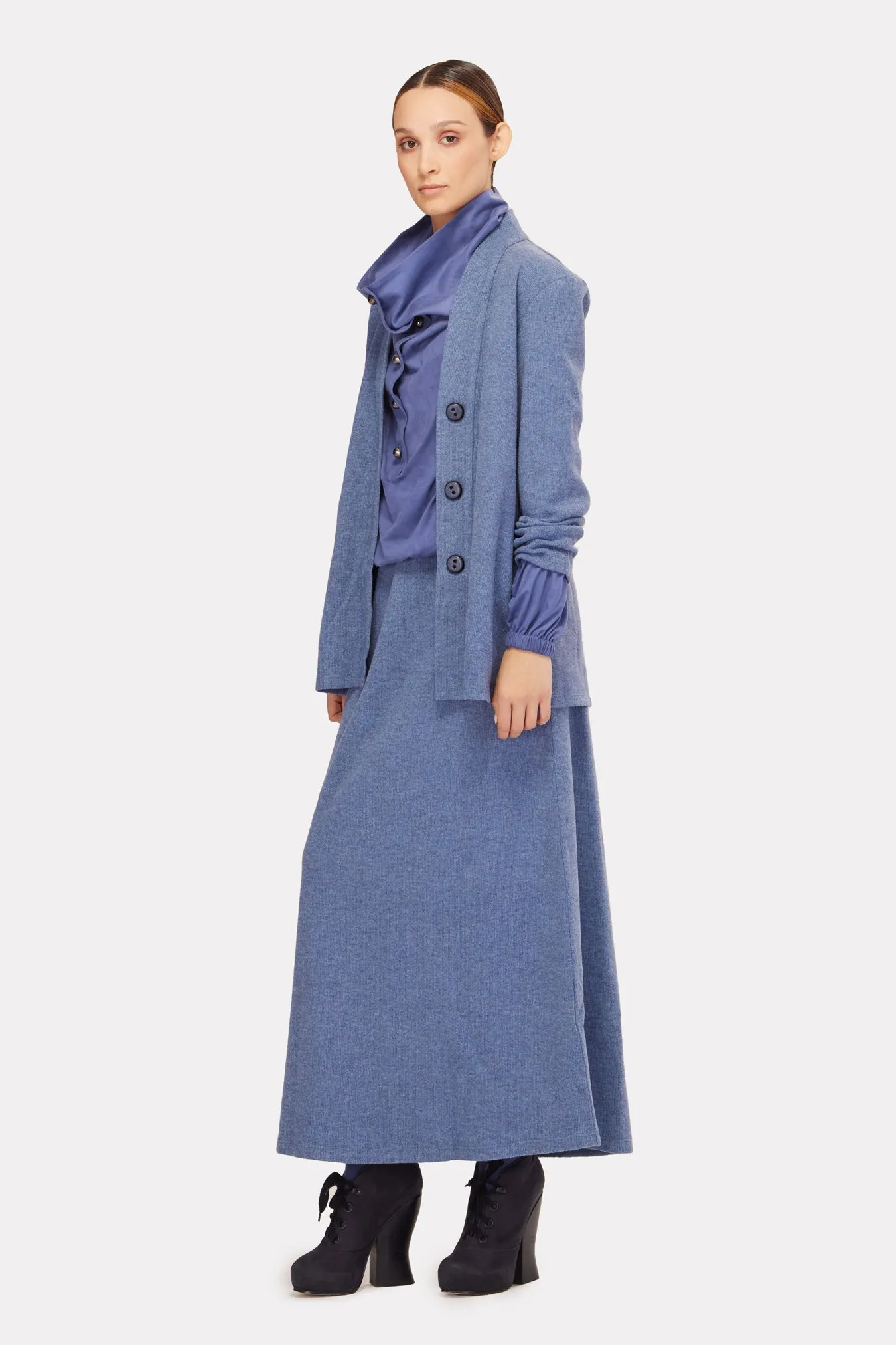 Wooly Two-Piece Suit Cardigan&Suit Pale Blue